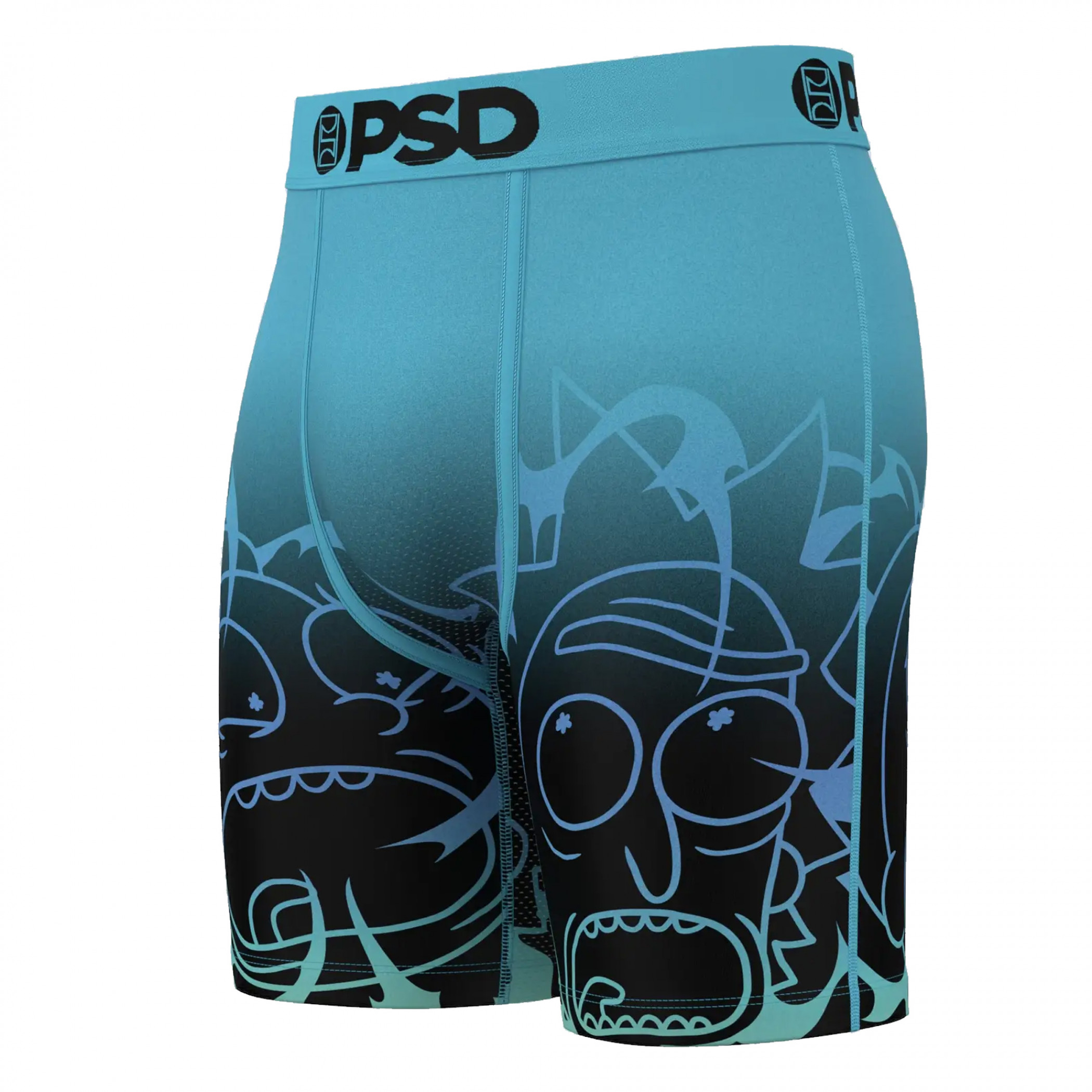 Rick and Morty Aqua PSD Boxer Briefs